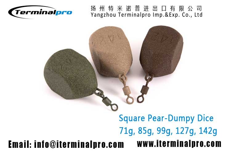 carp-fishing-sinker-Square-Pear-Dumpy-Dice-lead-sinker-terminal-tackle-TERMINALPRO
