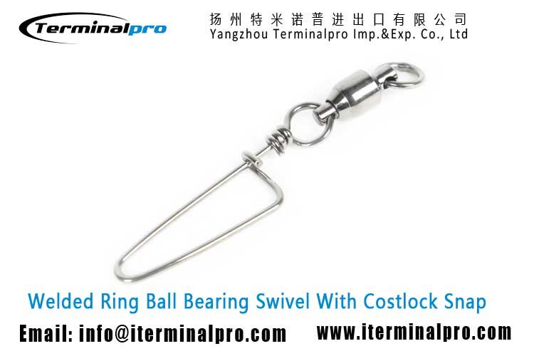 welded-ring-ball-bearing-swivel-with-costlock-snap-fishing-swivel-snap-fishing-accessory-terminal-tackle-TERMINALPRO