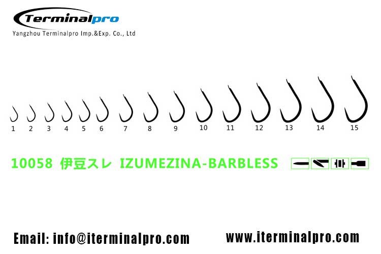 10058-IZUMEZINA-BARBLESS-HIGH-CARBON-STEEL-FRESHWATER-FISHING-HOOK
